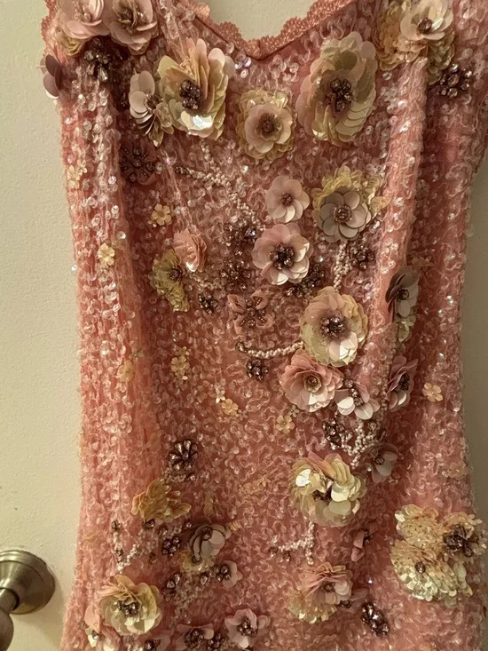 LoveShackFancy Rosemary Embellished Floral Mini Dress - 4 - Picture 5 of 6